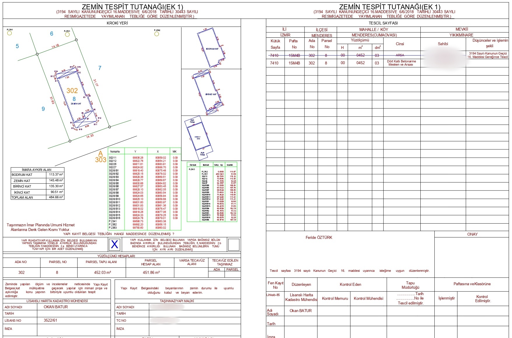 okan batur zemin tespit tutanağı